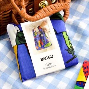 BAGGU Baby Reusable Bag in Blue and Multicolor
